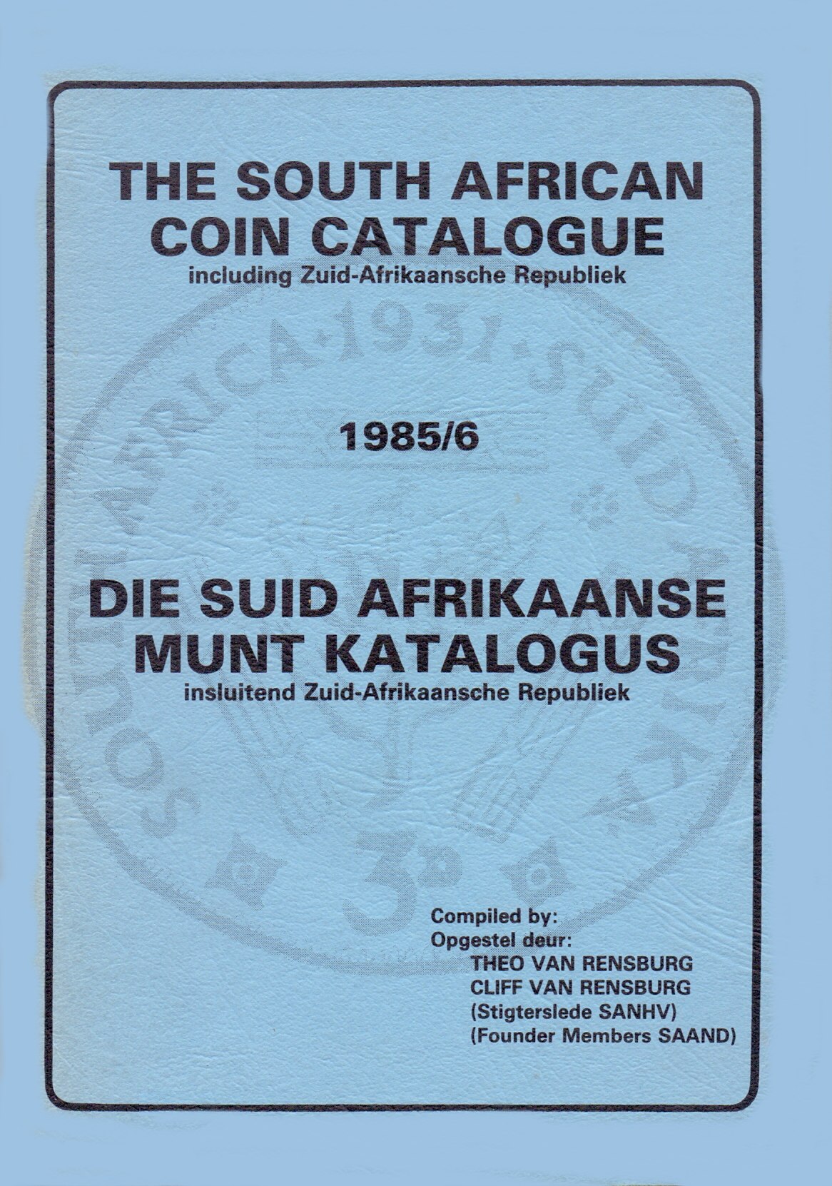 Randburg Coin Catalogue 1985 to 1986